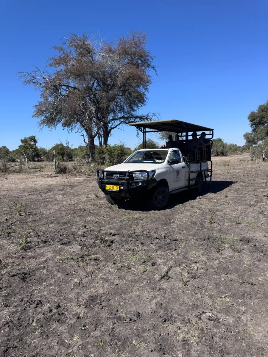 Nyime safari vehicle ready for a guided drive